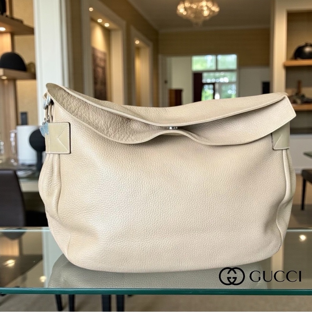 Gucci Cream Leather Shoulder Bag